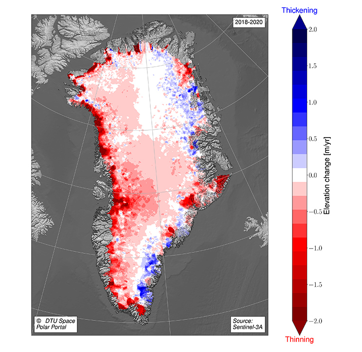 Μείωση μάζας του πάγου κατά 4700 γιγατόνους καταγράφηκε στη Γροιλανδία από το 2002 έως σήμερα