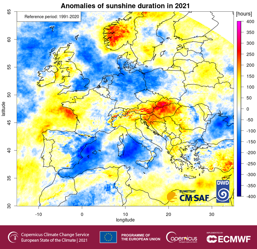 Ευρωπαϊκή Κατάσταση Κλίματος 2021- Μέρος B: Ατμοσφαιρική κυκλοφορία και νέφωση στην Ευρώπη