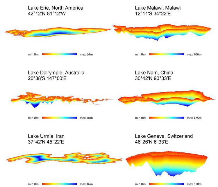 Χαρτογράφηση της υποβρύχιας τοπογραφίας 1,4 εκατομμυρίων λιμνών και δεξαμενών παγκοσμίως