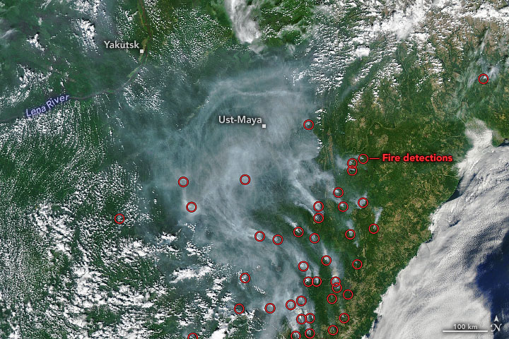 NASA: Καπνοί πάνω από τη Σιβηρία τον Ιούλιο του 2022