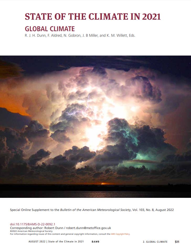 Έκθεση για το κλίμα του 2021 από την Αμερικανική  Μετεωρολογική Εταιρεία- Μέρος Α: Ρεκόρ αερίων θερμοκηπίου και στάθμης της θάλασσας
