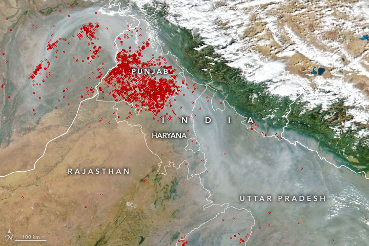 Εποχιακή επιδείνωση της ποιότητας του αέρα στο Νέο Δελχί και τη Βόρεια Ινδία