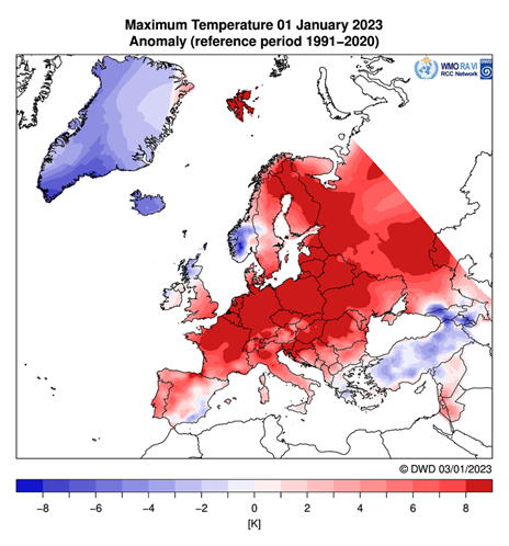 Θερμή έναρξη για το 2023 – Καταρρίπτονται ρεκόρ στην Ευρώπη
