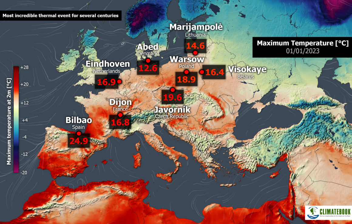 Ευρώπη: Η πιο θερμή Πρωτοχρονιά στα χρονικά –  Εκατοντάδες ρεκόρ θερμοκρασίας