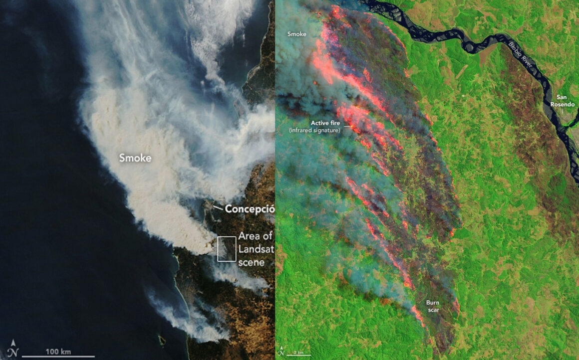 Χιλή: Φονικές δασικές πυρκαγιές • 24 νεκροί & χιλιάδες τραυματίες