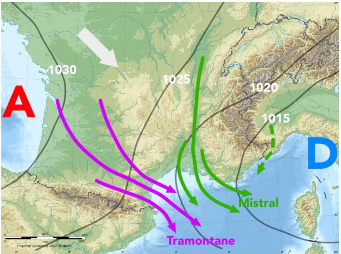 Η πνοή του τοπικού ανέμου Τραμουντάνα στη Νότια Γαλλία το 2022 ήταν η πιο ασθενής από το 1981